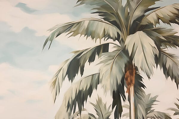 Palm tree with a fruit on it Palm tree with a fruit on it