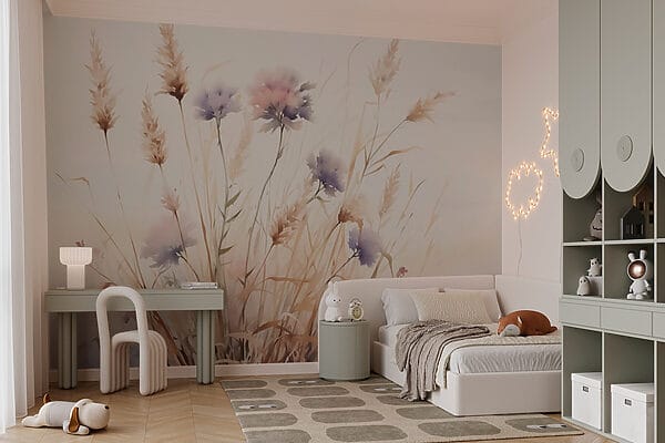 Painting of flowers and grass Painting of flowers and grass