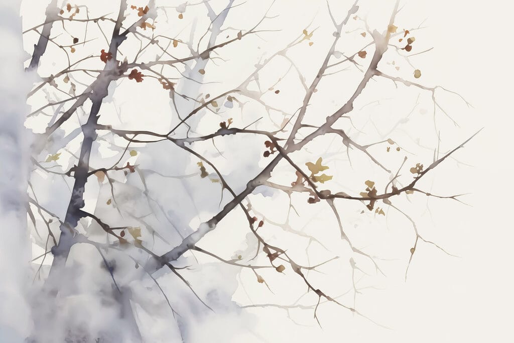 Watercolor of a tree branch with leaves on it w03177p 1024x683 - Watercolor of a tree branch with leaves on it
