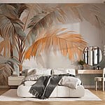 Wall murals Palm trees in the fog