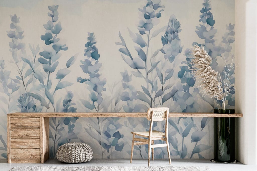 Painting of flowers and leaves Painting of flowers and leaves