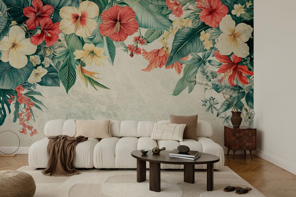 Vibrant blooms brighten the background Vibrant blooms brighten the background