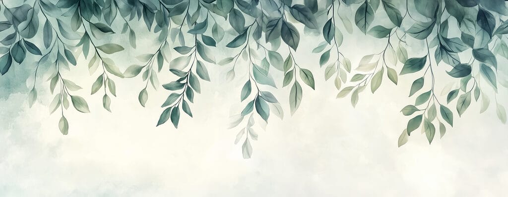 Gentle leaves drifting in soft hues Gentle leaves drifting in soft hues