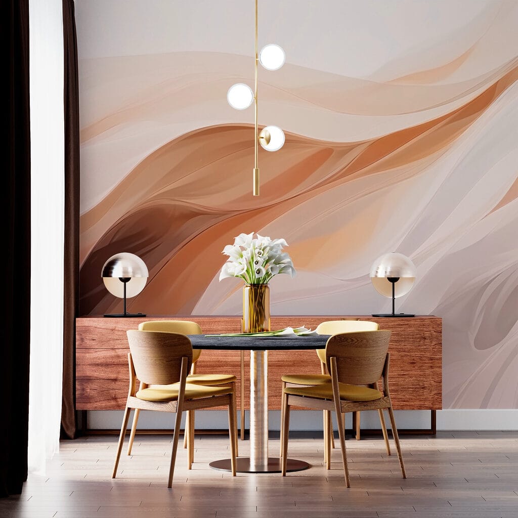 Soft waves of warm colors flowing