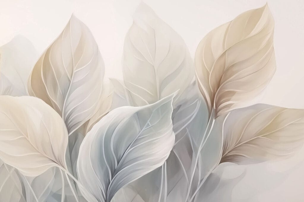 Delicate leaves in soft hues. Delicate leaves in soft hues.