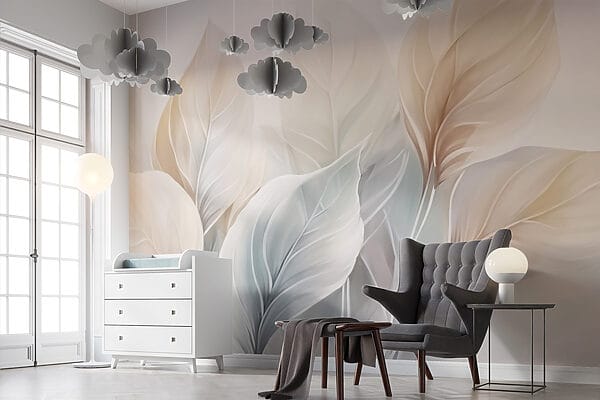 Delicate leaves in soft hues. Delicate leaves in soft hues.