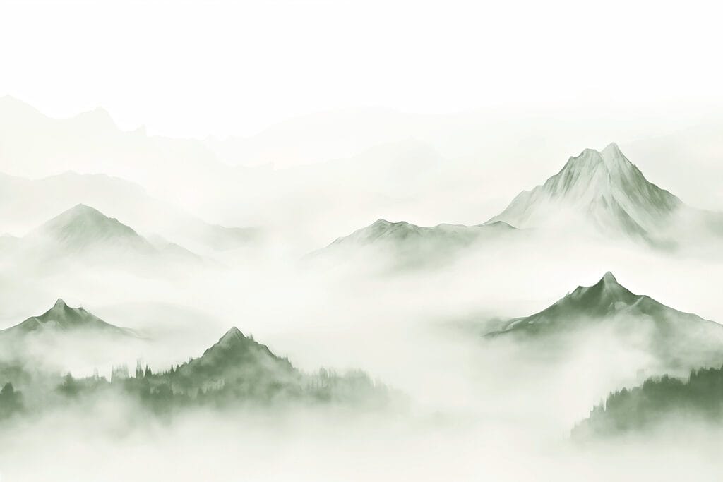 Foggy mountain range Foggy mountain range