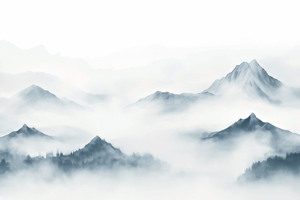 Foggy mountain range Foggy mountain range
