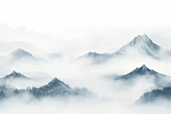 Foggy mountain range Foggy mountain range
