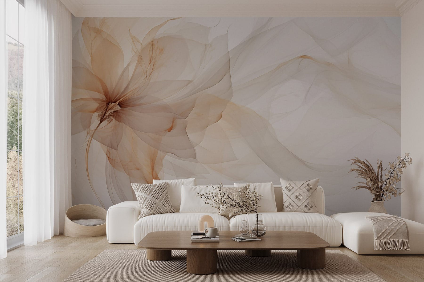Delicate blooms in soft hues