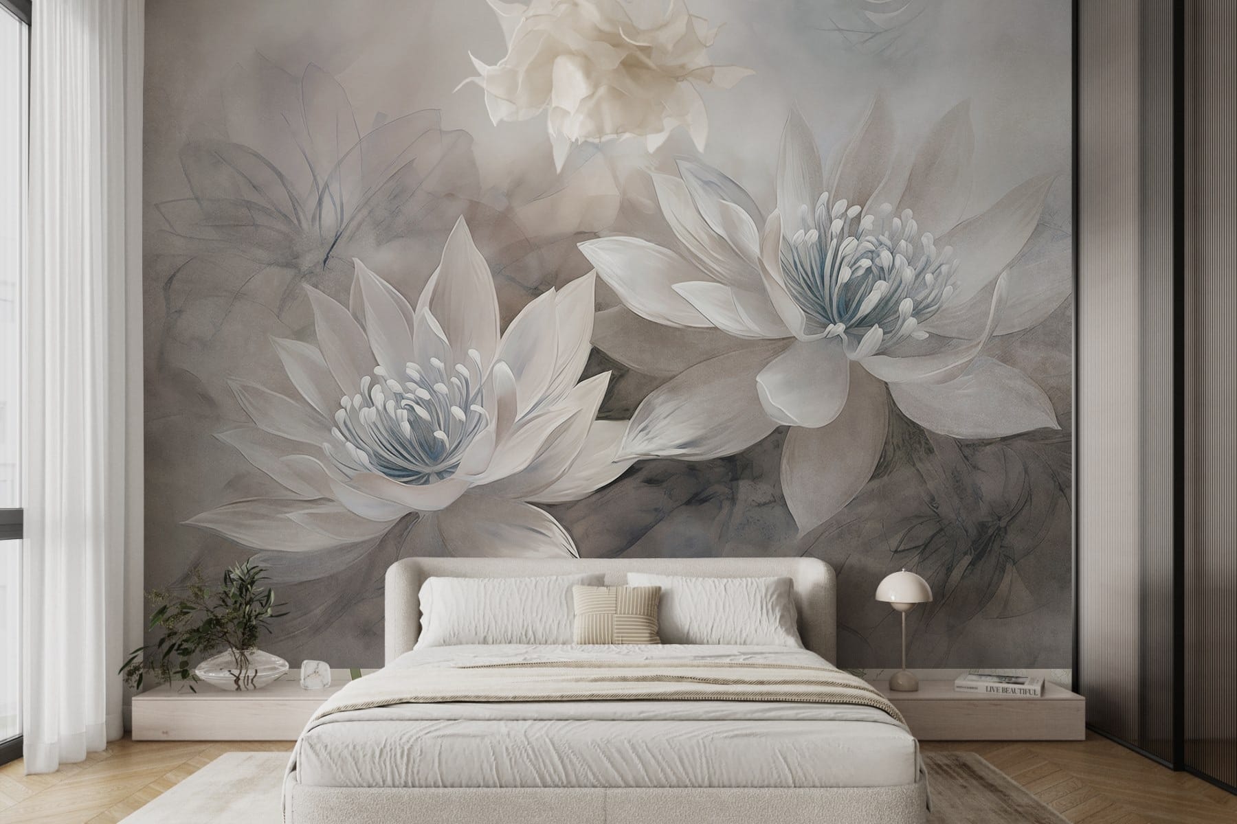 Delicate blossoms in soft hues