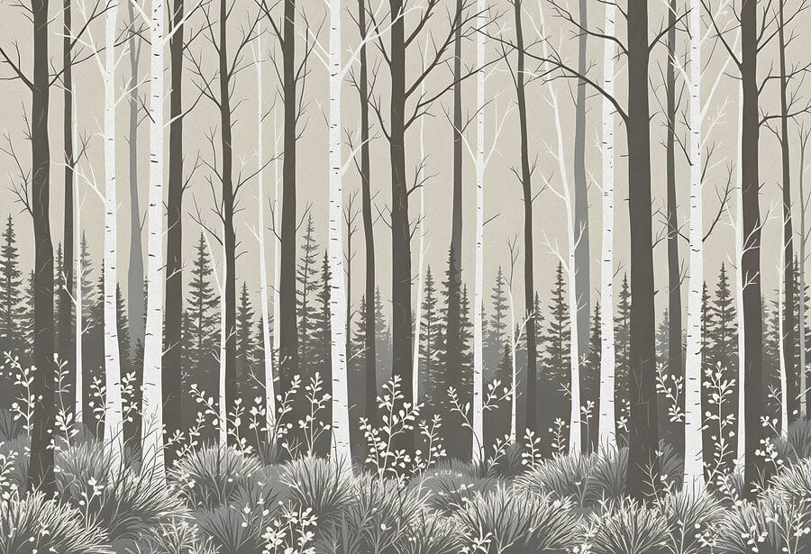 Forest of trees and bushes Forest of trees and bushes
