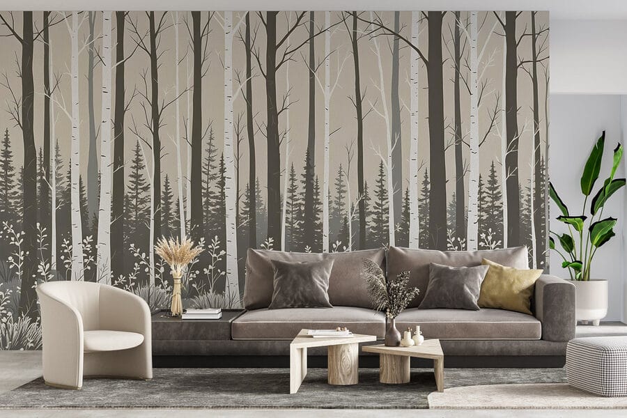 Forest of trees and bushes Forest of trees and bushes