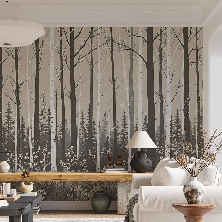 Forest of trees and bushes Forest of trees and bushes