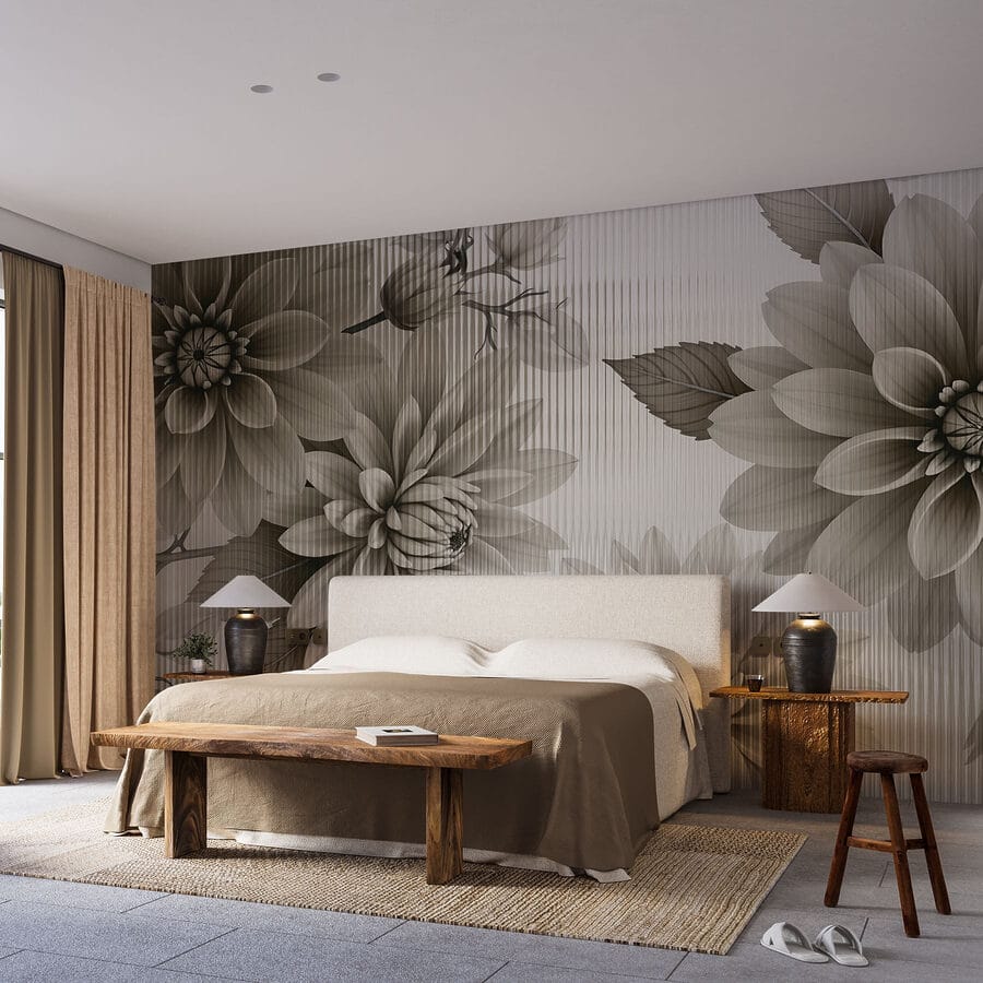 Elegant floral design in muted tones. Elegant floral design in muted tones.