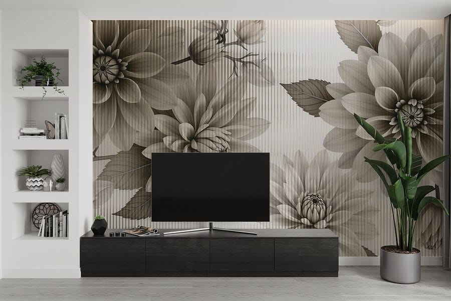 Elegant floral design in muted tones. Elegant floral design in muted tones.