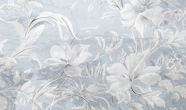 White and grey floral pattern White and grey floral pattern