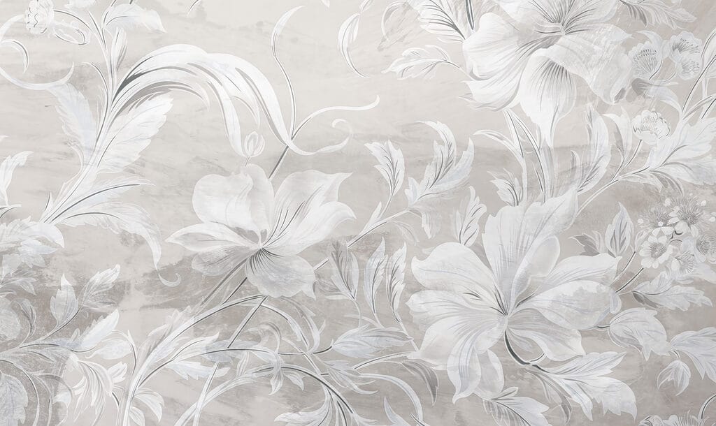 White and grey floral pattern White and grey floral pattern