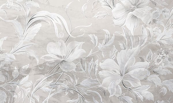 White and grey floral pattern White and grey floral pattern