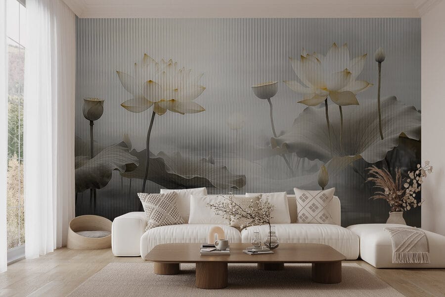 Painting of flowers and leaves
