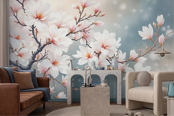Tree with white flowers Wall murals Tree with white flowers