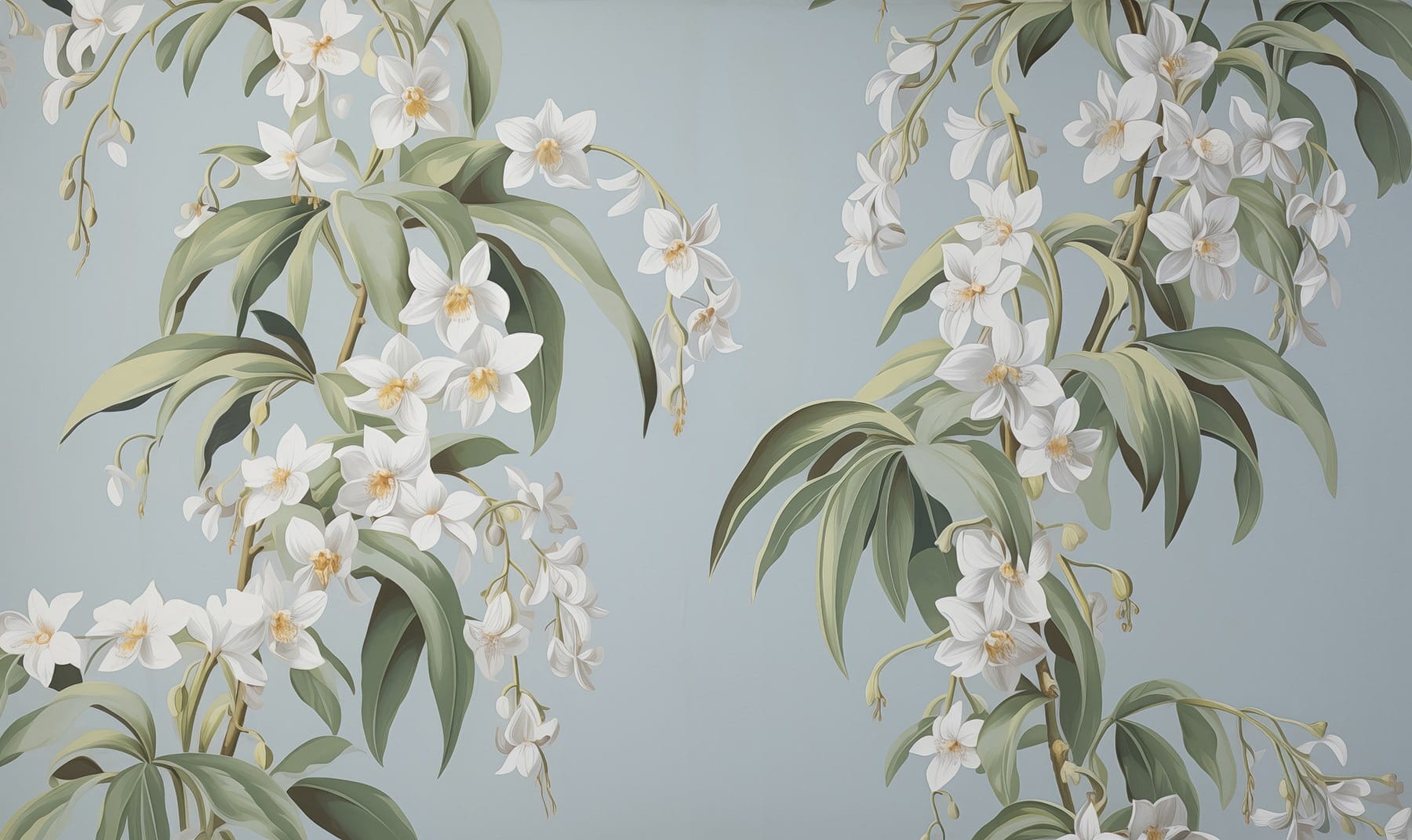 Wallpaper with white flowers Wallpaper with white flowers