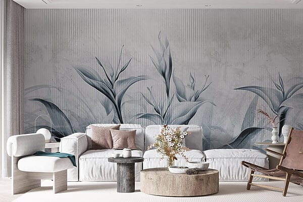 Painting of flowers on a wall Painting of flowers on a wall