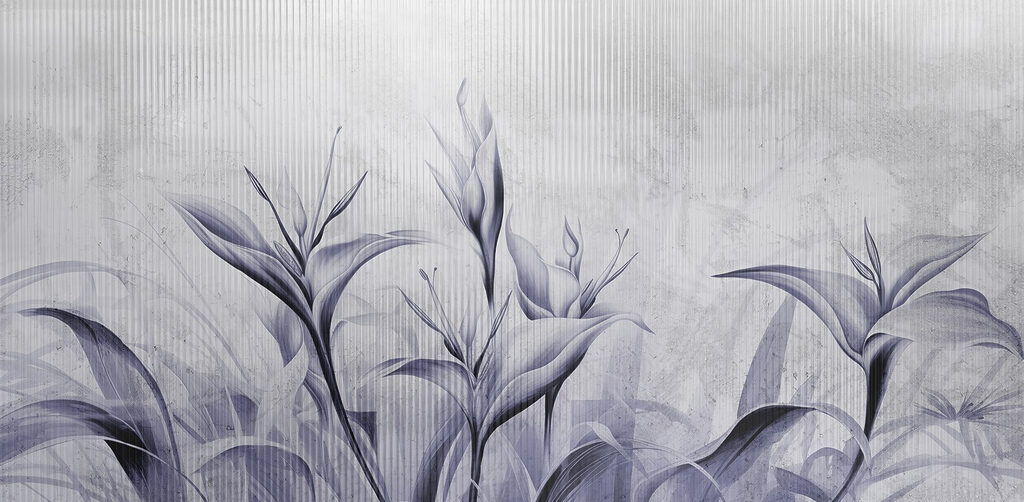 Painting of flowers on a wall Painting of flowers on a wall