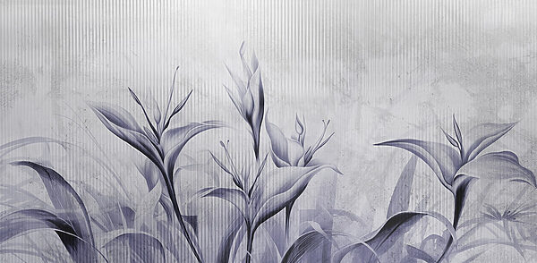 Painting of flowers on a wall Painting of flowers on a wall