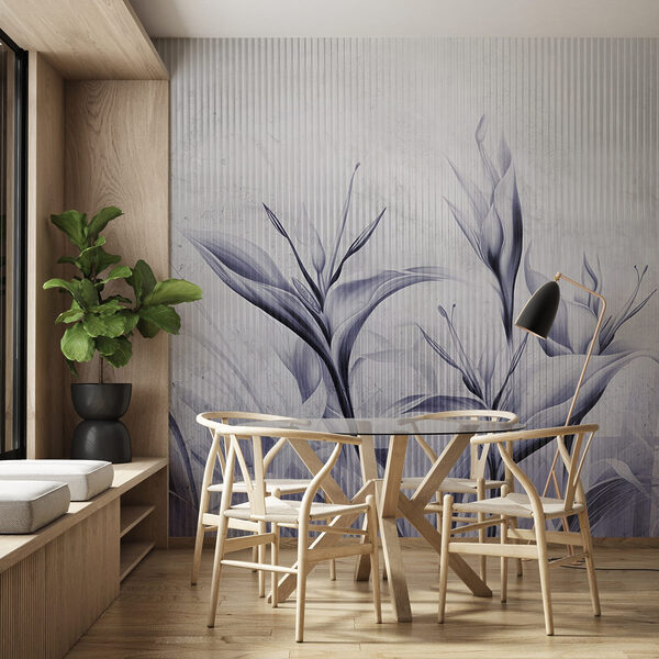 Painting of flowers on a wall Painting of flowers on a wall