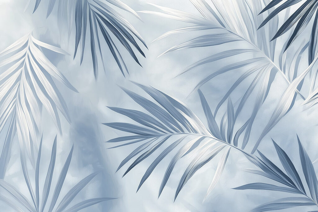Soft leaves in cool tones. Soft leaves in cool tones.