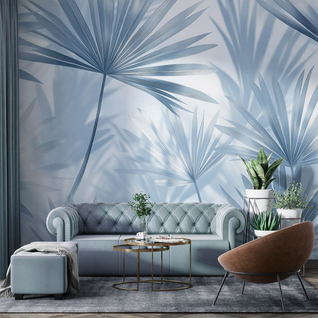 Delicate palms in soft hues