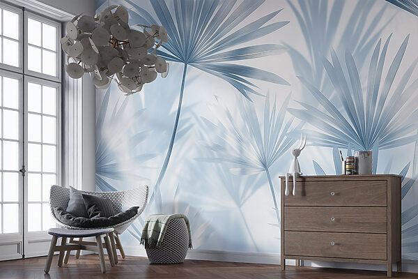 Delicate palms in soft hues Delicate palms in soft hues