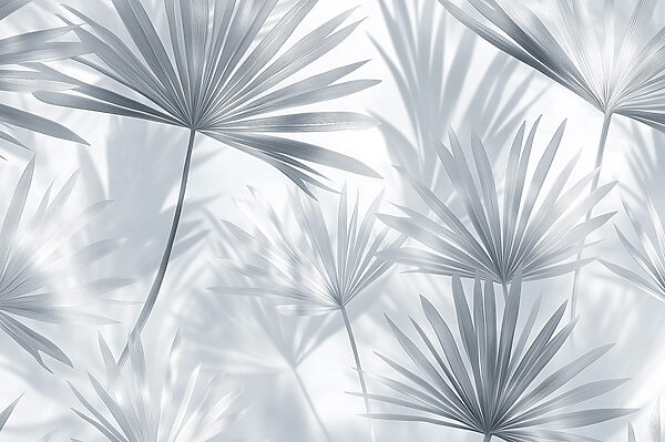 Soft shadows of delicate palm leaves. Soft shadows of delicate palm leaves.