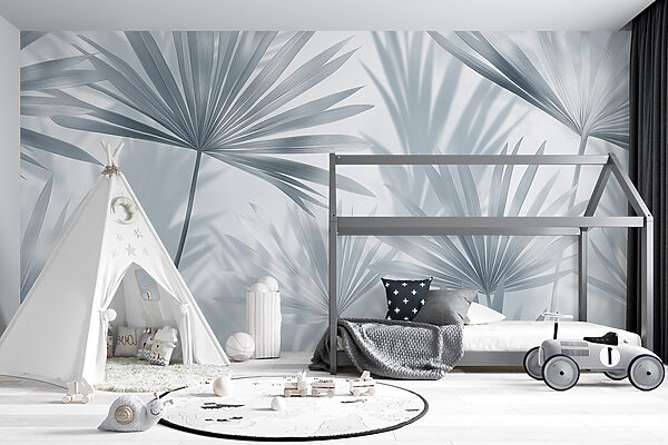 Soft shadows of delicate palm leaves. Soft shadows of delicate palm leaves.