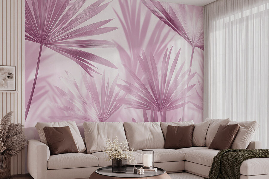 Soft pastel leaves creating gentle shadows. Soft pastel leaves creating gentle shadows.