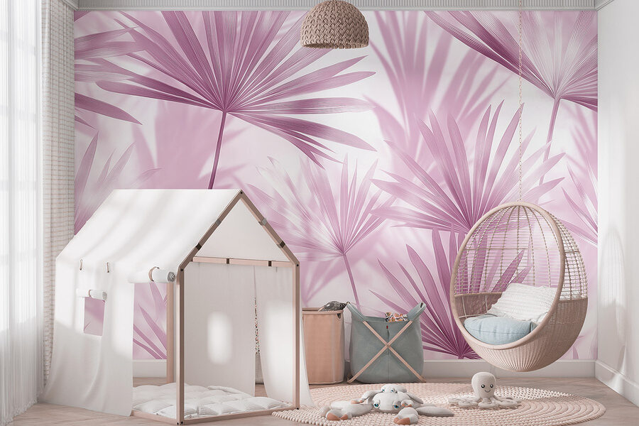 Soft pastel leaves creating gentle shadows. Soft pastel leaves creating gentle shadows.