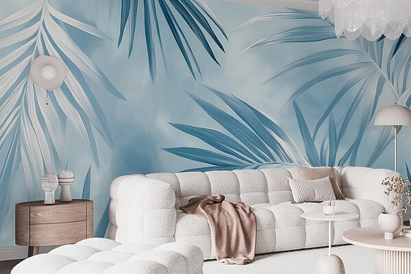 Soft leaves in cool tones. Soft leaves in cool tones.
