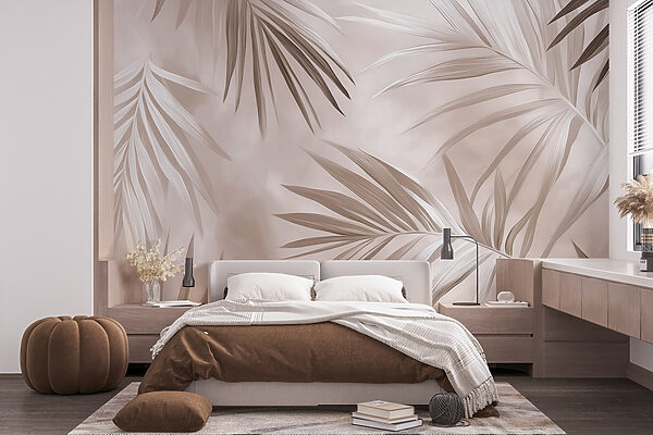 Nature's elegant palm leaves in harmony Nature's elegant palm leaves in harmony