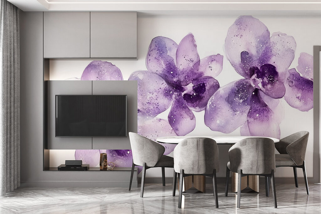 Group of purple flowers Group of purple flowers