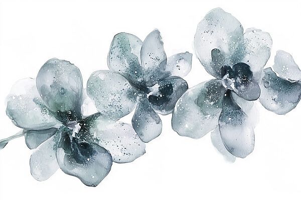 Group of flowers on a white background Group of flowers on a white background