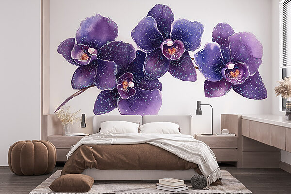 Group of purple flowers Group of purple flowers