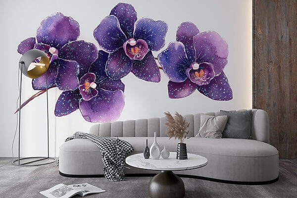 Group of purple flowers Group of purple flowers