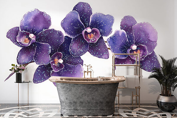 Group of purple flowers Group of purple flowers