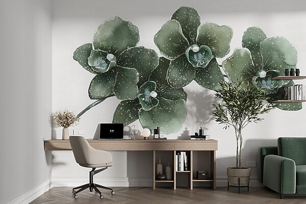 Three elegant orchids in harmony Three elegant orchids in harmony