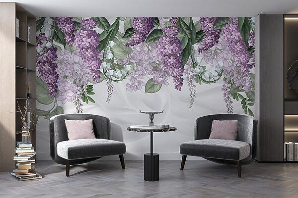 Lavender blooms on soft fabric background Lavender blooms on soft fabric background