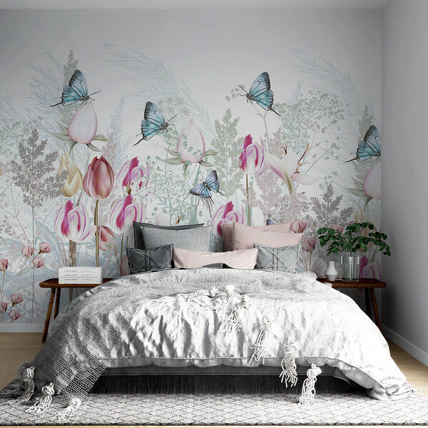 Fluttering butterflies among blooming flowers w08834pib4ms 600x600 - Fluttering butterflies among blooming flowers