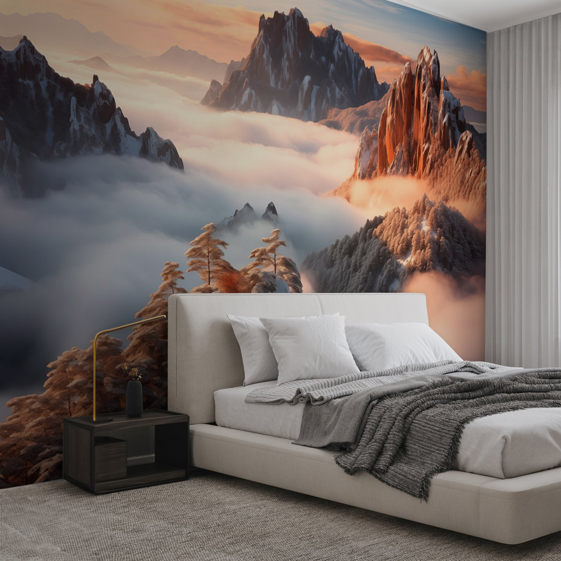 w08807pib1ms - Mountain range with snow and clouds - tegory
