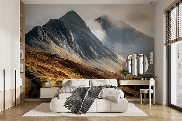Mountain range with clouds Mountain range with clouds
