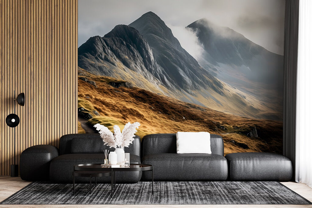 Mountain range with clouds Mountain range with clouds